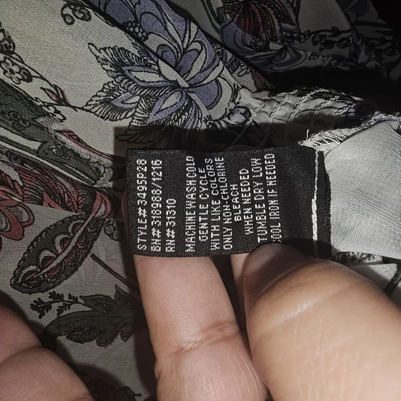 2x AGB Pink and Purple Floral Long Sleeve Blouse Pullover Top Shirt - Picture 9 of 9